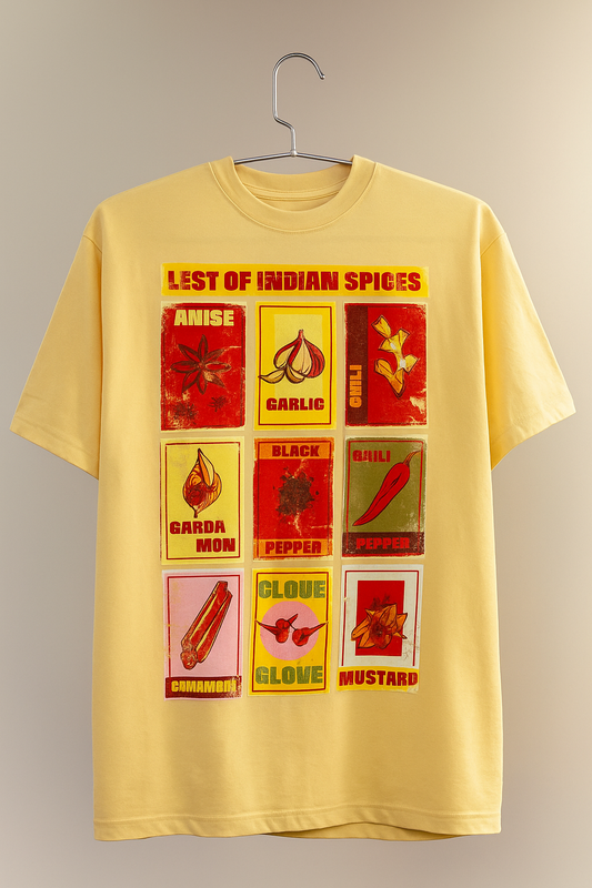 Key Components Oversized T-Shirt - Indian Spices Graphic Tee (Unisex)