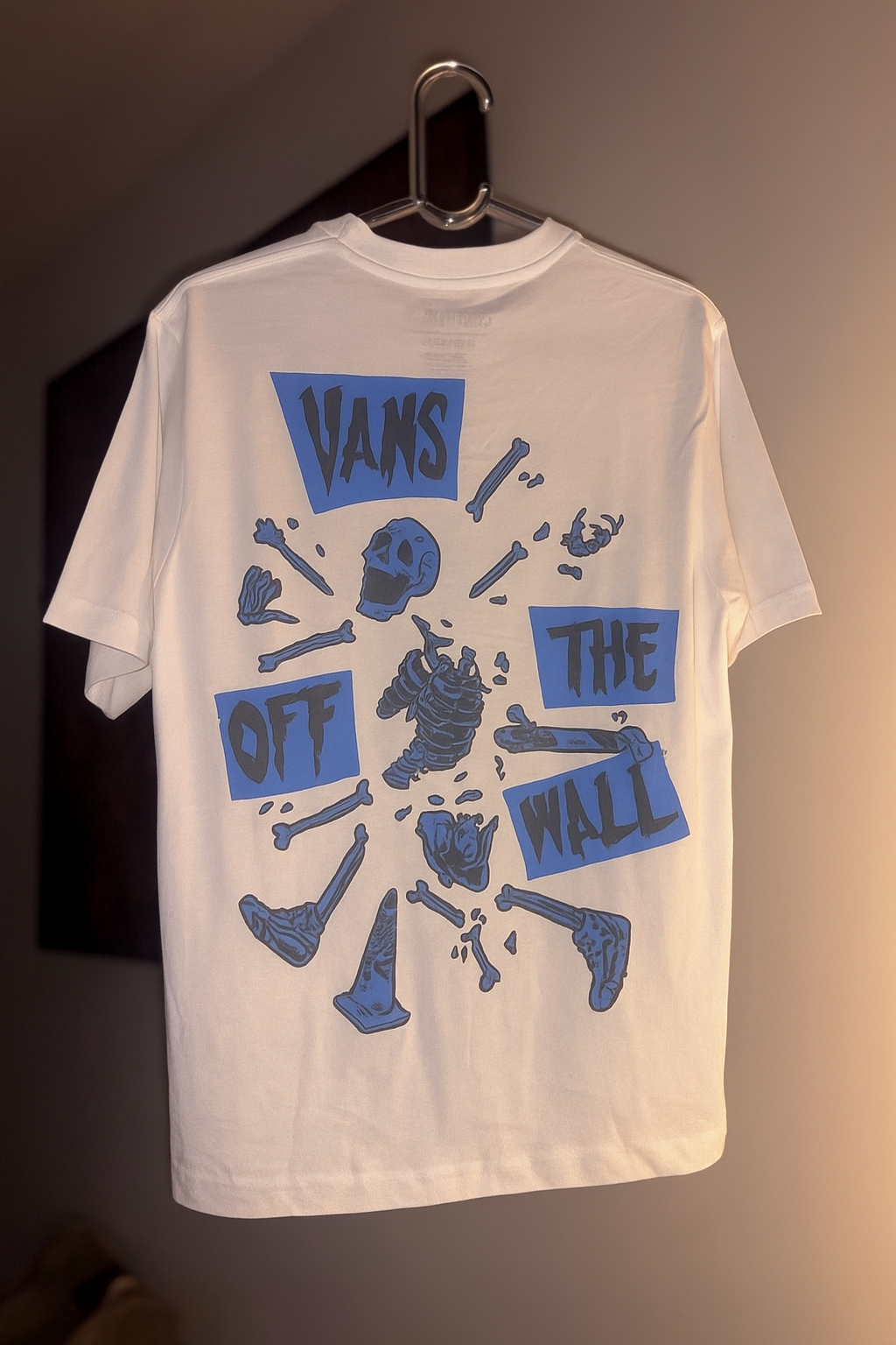 Vans Shattered Skeleton Graphic T-Shirt - Blue Logo & Bones (Unisex)